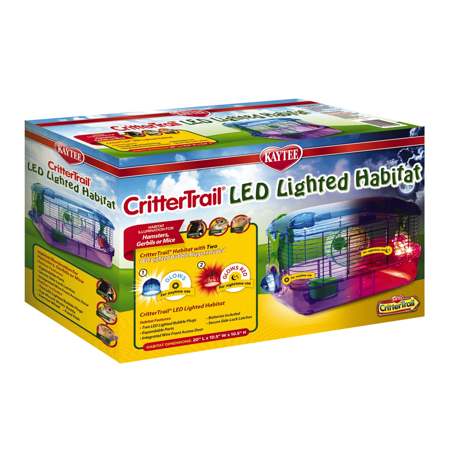 Hábitat con luz LED Kaytee Crittertrail